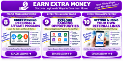 Lesson 8  Understanding Referral & Affiliate Programs, Lesson 9  Explore Earning Opportunities, and Lesson 10  Getting & Using Your Own Referral Links.png