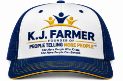 K J Farmer Founder of PTMP baseball cap white.png